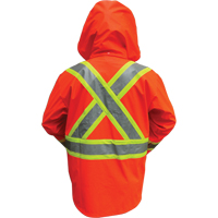 Vestes de s&eacute;curit&eacute; imperm&eacute;ables ignifuges haute visibilit&eacute; en polyur&eacute;thane, Petit, Orange haute visibilit&eacute; Cantin et fils