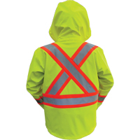 Vestes de s&eacute;curit&eacute; imperm&eacute;ables ignifuges haute visibilit&eacute; en polyur&eacute;thane, Petit, Jaune lime haute visibilit&eacute; Cantin et fils