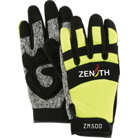 Gants de m&eacute;canicien ZM500 haute visibilit&eacute; r&eacute;sistants aux coupures, Paume PEHP, Taille Grand Cantin et fils