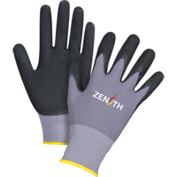 Gants ZX-1 de premi&egrave;re qualit&eacute; compatibles avec les &eacute;crans tactiles, 9/Grand, R&ecirc;vetement Nitrile/Mousse de nitrile, Calibre 15, Enveloppe en Nylon Cantin et fils