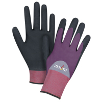Gants enduits de premi&egrave;re qualit&eacute; ZX-2, 10/T-Grand, R&ecirc;vetement Nitrile/Mousse de nitrile, Calibre 18, Enveloppe en Nylon Cantin et fils