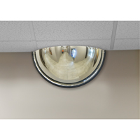 Miroir en d&ocirc;me 180°, Demi-d&ocirc;me, Dessus ferm&eacute;, Diam&egrave;tre 18" Cantin et fils