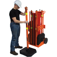 Zone de s&eacute;curit&eacute; portative , 100' lo, Acier, Orange Cantin et fils