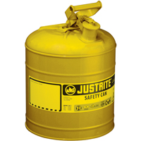 Safety Cans, Type I, Steel, 2 US gal., Yellow, FM Approved/UL/ULC Listed Cantin et fils