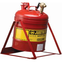 Laboratory Safety Can with Faucet, Type I, Steel, 5 US gal., Red, FM Approved Cantin et fils