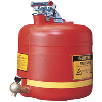 Laboratory Safety Can with Faucet, Type I, Steel, 5 US gal., Red, FM Approved Cantin et fils
