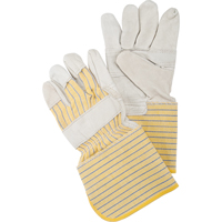 Gants d'ajusteur &agrave; paume renforc&eacute;e, Grand, Paume en Cuir fleur de vache, Doublure en Coton Cantin et fils
