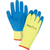 Gants haute visibilit&eacute; doubl&eacute;s d'acrylique & enduits de caoutchouc, 10/T-Grand, R&ecirc;vetement Latex de caoutchouc, Calibre 7, Enveloppe en Tissu &eacute;ponge Cantin et fils