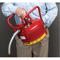 D.O.T. AccuFlow Safety Cans, Type II, Steel, 2.5 US gal., Red, FM Approved Cantin et fils