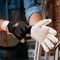Gants antivibrations Air Glove, Taille Moyen, Paume Cuir perl&eacute; Cantin et fils