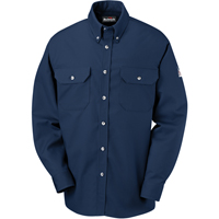 Flame-Resistant Cool Touch&reg; 2 Button Front Deluxe Shirts, Small, Navy Blue Cantin et fils