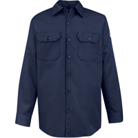 Flame-Resistant Work Shirts, Small, Navy Blue Cantin et fils