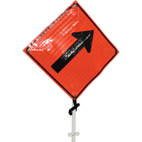 Right Diagonal Arrow Pole Sign, 24" x 24", Vinyl, Pictogram Cantin et fils