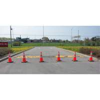C&ocirc;ne de signalisation, 28", Orange, Bande(s) r&eacute;fl&eacute;chissante(s) 4" & 6" Cantin et fils
