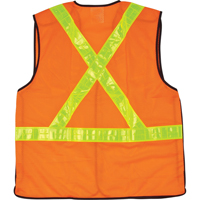 Veste de s&eacute;curit&eacute; pour la circulation d&eacute;tachable en cinq points, Orange haute visibilit&eacute;, Moyen, Polyester Cantin et fils