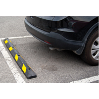 Parking Curb, Rubber, 6' L, Black/Yellow Cantin et fils
