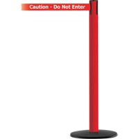 Advance TensaBarrier&reg; Barrier Post, Steel, 36" H, White/Red Tape, 7.5' Tape Length Cantin et fils
