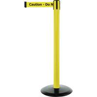 Advance TensaBarrier&reg; Barrier Post, Steel, 36" H, Black/Yellow Tape, 7.5' Tape Length Cantin et fils