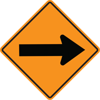 Arrow Roll-Up Temporary Conditions Sign , 24" x 24", Vinyl, Pictogram Cantin et fils