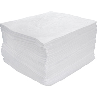 Feuilles absorbantes souffl&eacute;es de premi&egrave;re qualit&eacute;, Huile seulement, 15" x 17", 30 gal. d'absorption Cantin et fils