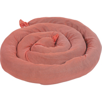 Remblais tubulaires absorbants, Mati&egrave;res dangereuses, Absorption 50 gal., 3" la x 8' lo, Pqt de 15 Cantin et fils
