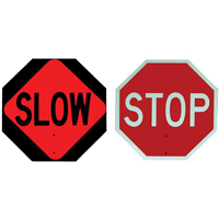 Double-Sided "Stop/Slow" Traffic Control Sign Cantin et fils