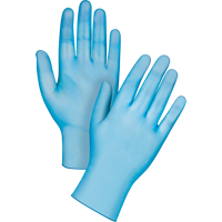 Gants jetables de calibre m&eacute;dical, Petit, Vinyle, 4,5 mils, Sans poudre, Bleu, Classe 2 Cantin et fils