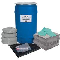 Trousse de lutte contre les d&eacute;versements pour &eacute;tabli, Universel, Baril, Absorbance de 30 gal. US Cantin et fils