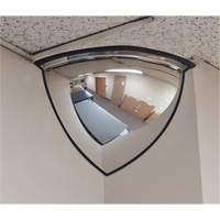 Miroir en d&ocirc;me 90°, Quart de d&ocirc;me, Dessus ouvert, Diam&egrave;tre 20" Cantin et fils