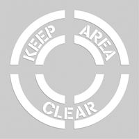 Pochoirs de marquage du sol - Keep Area Clear, Pictogramme, 20" x 20" Cantin et fils