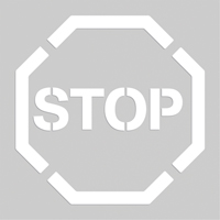 Pochoirs de marquage du sol - Stop, Pictogramme, 20" x 20" Cantin et fils