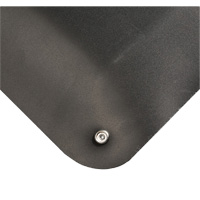 Electrically Conductive Mat No.786, 2' W x 3' L x 15/16" T, PVC, Smooth, Black Cantin et fils