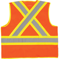 5-Point Tear-Away Premium Safety Vest , High Visibility Orange, Large/X-Large, Polyester Cantin et fils