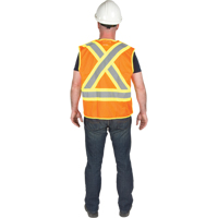 5-Point Tear-Away Premium Safety Vest , High Visibility Orange, Large/X-Large, Polyester Cantin et fils