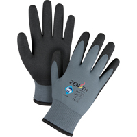 Gants enduits de premi&egrave;re qualit&eacute; ZX-30°, 9/Grand, R&ecirc;vetement PVC, Calibre 15, Enveloppe en Nylon Cantin et fils