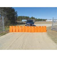 Traffic Barriers, Water-Filled, 62.25" L x 24" H, Orange Cantin et fils