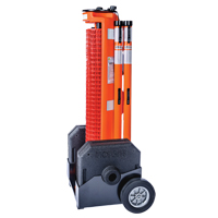 Wheeled Barrier, 50' L, Plastic, Orange Cantin et fils