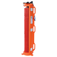 Wheeled Barrier, 50' L, Plastic, Orange Cantin et fils
