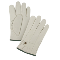 Premiun Winter-Lined Ropers Gloves, Medium, Grain Cowhide Palm, Fleece Inner Lining Cantin et fils