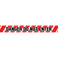 Rubans pour barricades, Anglais, 3" la x 1000' lo, 2 mils, Noir/rouge Cantin et fils