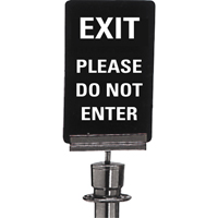 "Exit: Please Do Not Enter" Crowd Control Sign, 11" x 7", Plastic, English Cantin et fils