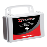 Trousse de premiers soins pour auto Dynamic, Dispositif m&eacute;dical Classe 1, Boîte en plastique Cantin et fils