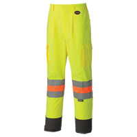 6009 Breathable Traffic Safety Pants, Polyester, X-Small, High Visibility Lime-Yellow Cantin et fils