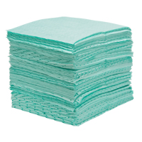 Feuilles absorbantes li&eacute;es de premi&egrave;re qualit&eacute;, Mati&egrave;res dangereuses, 15" x 18", 30 gal. d'absorption Cantin et fils