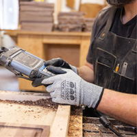 Gants r&eacute;sistants aux coupures, Taille Petit/7, Calibre 10, Rev&ecirc;tement Mousse de nitrile, Enveloppe en Dyneema, ASTM ANSI niveau A3/EN 388 niveau C Cantin et fils