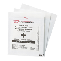 Gaze Dynamic, Tampon, 3" lo x 3" la, St&eacute;rile, Dispositif m&eacute;dical Classe 1 Cantin et fils