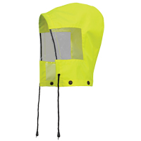 6037H Hood for Traffic Control Waterproof Safety Jacket, High Visibility Lime-Yellow, Polyester Cantin et fils