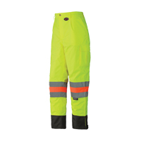 6039 Traffic Control Waterproof Safety Pant, Polyester, X-Small, High Visibility Lime-Yellow Cantin et fils
