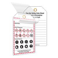 &eacute;tiquettes auto-plastifiantes pour le milieu de travail, Papier cartonn&eacute;, 3-3/8" la x 5-3/4" h, Anglais Cantin et fils