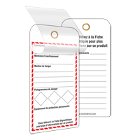 &eacute;tiquettes SGH auto-plastifiantes pour le milieu de travail, Papier cartonn&eacute;, 3" la x 6" h, Français Cantin et fils